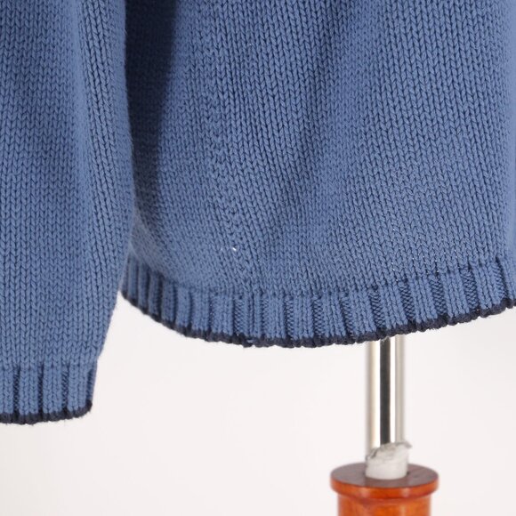 VINTAGE Y2K GAP '00 Men's Cotton Knit Crew Neck Sweater Faded Blue Size L - Picture 3 of 7